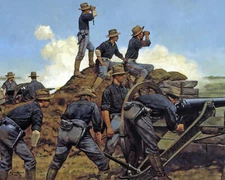 Spanish American Utah Artillery War Painting US 8"x10" PRINT  ready to be framed