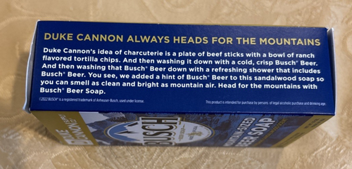 Duke Cannon Mountain-Sized Busch Beer Soap Sandalwood Scent 10oz. - Picture 4 of 9