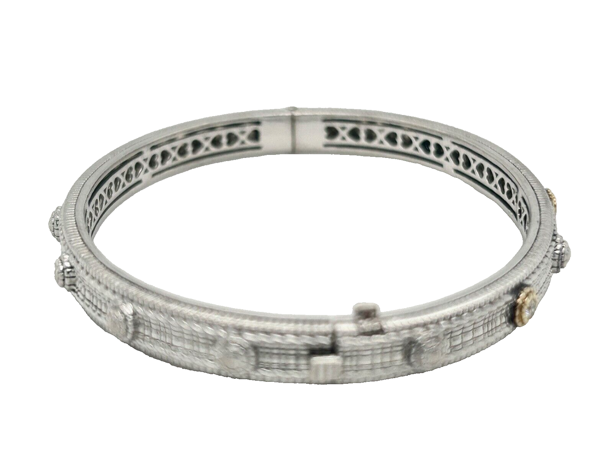 Judith Ripka Bracelet 18k Yellow Gold & Sterling Silver