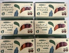 6x Sproutlings Natural Soy  Beeswax Crayons 8 Pcs Vibrant, First Grasp Triangle