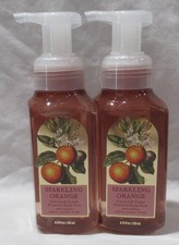 Bath  Body Works Gentle  Clean Foaming Hand Soap Lot Set of 2 SPARKLING ORANGE