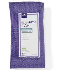 Medline Ready Bath Cap Conditioning Scented Shampoo Cap Set of 3 Rinse Free 