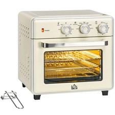 HOMCO 20L Mini Oven Cream Electric Countertop Oven 90-230°C Retro Kitchen Cooker