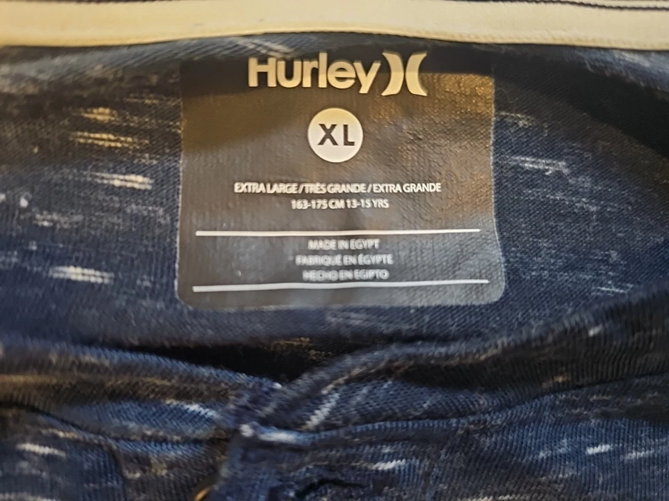 Hurley XL Henley Long Sleeve Shirt Navy Blue Speckled BOYS 13–15 Years - Image 2 of 4