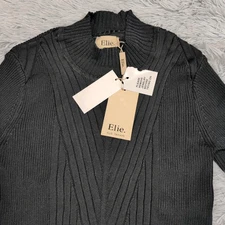 Elie Tahari Shirt Womens S Gray Top Stretch Preppy Career Casual Comfort New