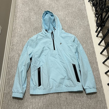 ALPHALETE Men s Blue Windbreaker Jacket Half ...