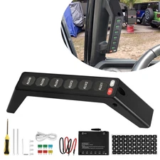 6 Gang Grab Handle Wireless Switch Panel For Jeep Wrangler JL 2018-23 &Gladiator