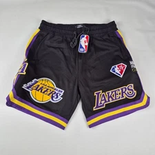 PRO STANDARD LA Lakers Black Shorts 17x World Champions) (75TH Patches Men's 2XL