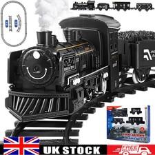 Electric Large Classic Train Set Rail Track Carriages Kids Vehicle Toy Gifts NEW