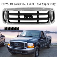 Chromeblack Front Bumper Grille For 1999-2004 Ford F250 F-350 F-450 Super Duty Chromeblack Front Bumper Grille For 1999-2004 Ford F250 F-350 F-450 Super Duty