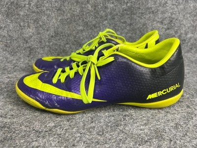 Nike Mercurial Victory IV FG Men s 6 Purple Volt Soccer Cleats 555613-570