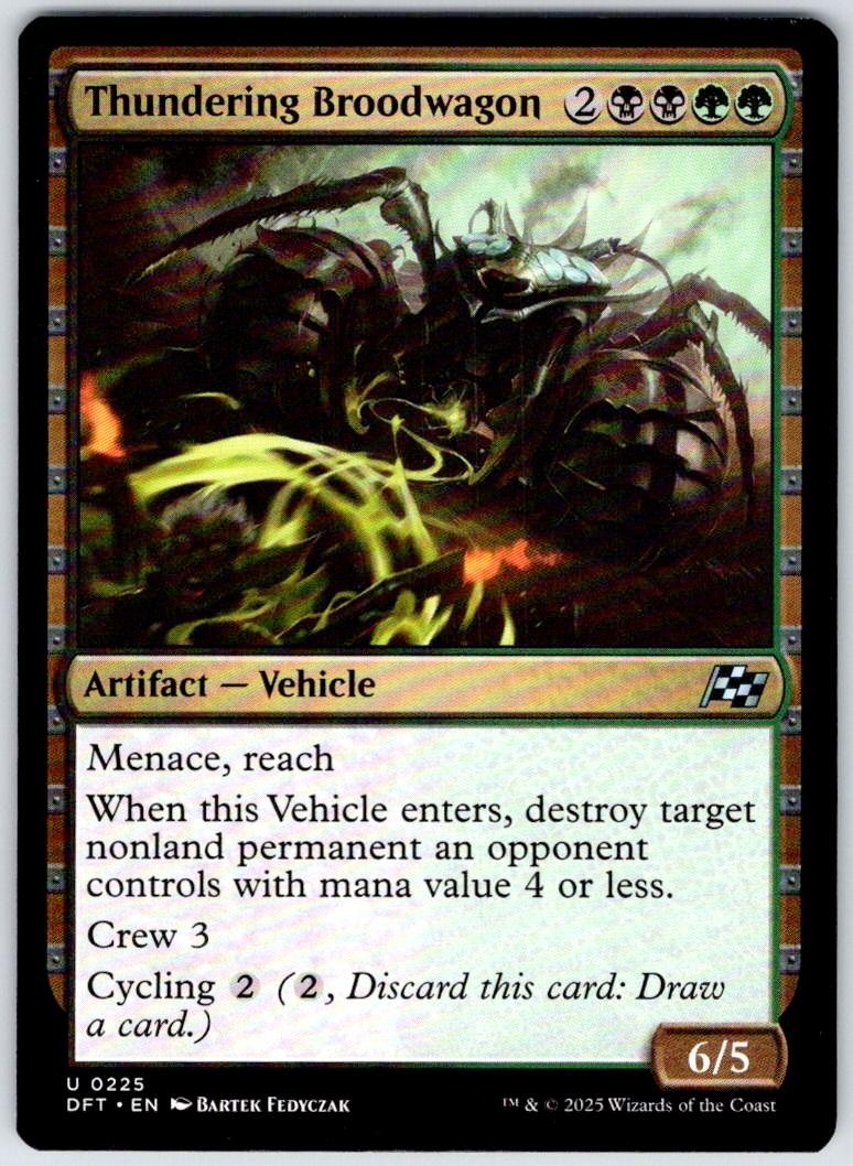 Thundering Broodwagon 225 Uncommon Aetherdrift Magic: The Gathering Near Mint