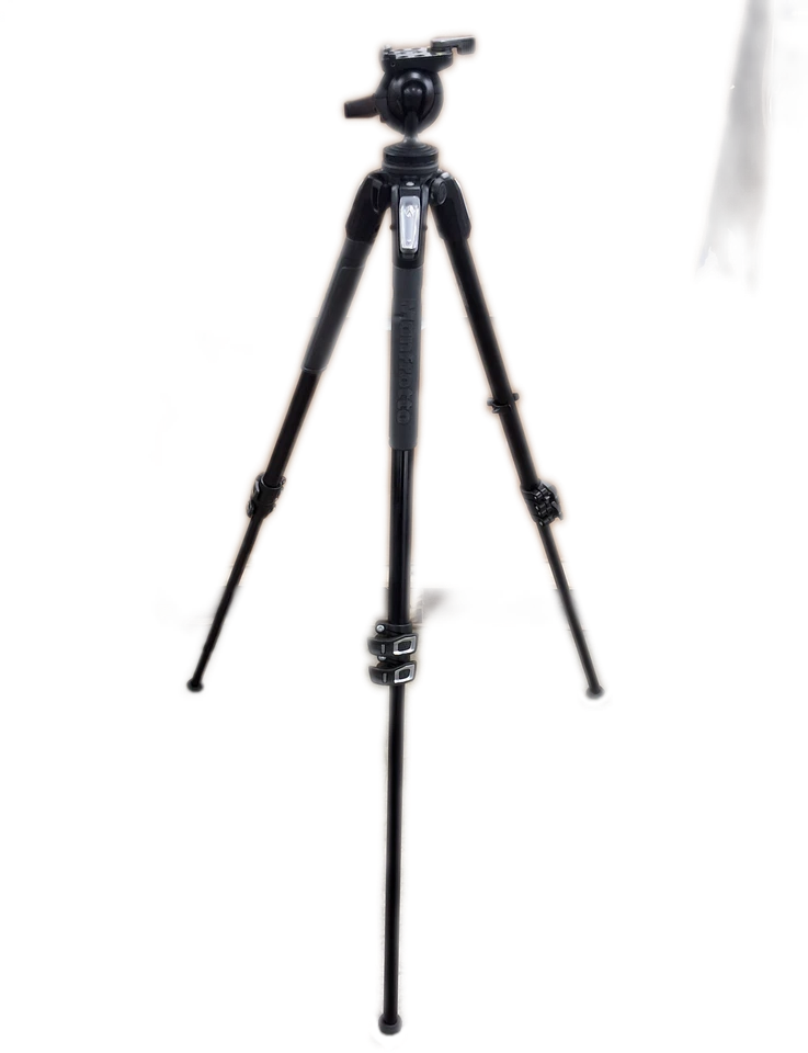 Manfrotto 190 Aluminum Tripod Camera 63in Max 15.4lb - Image 3 of 4