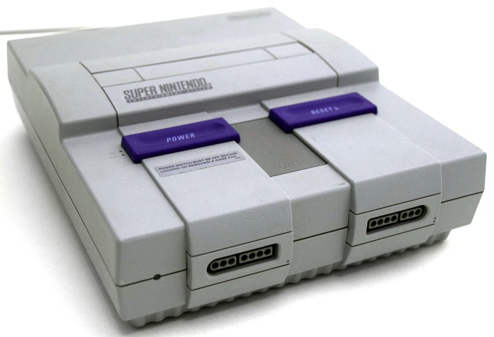 Consola de sistema de entretenimiento Super Nintendo original paquete de videojuegos SNES Foto 2 de 4
