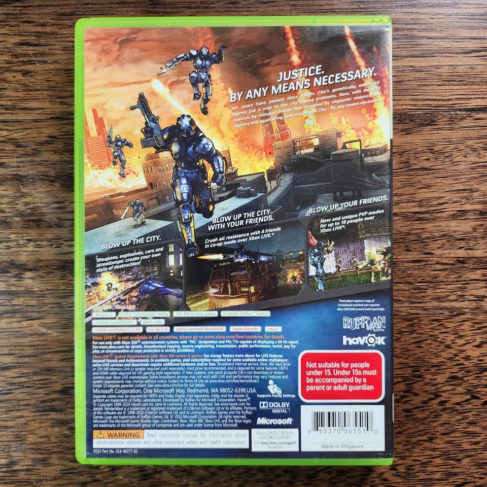 Crackdown 2 Xbox 360 Manual & Map PAL Complete Free Postage AUS - Image 2 of 4