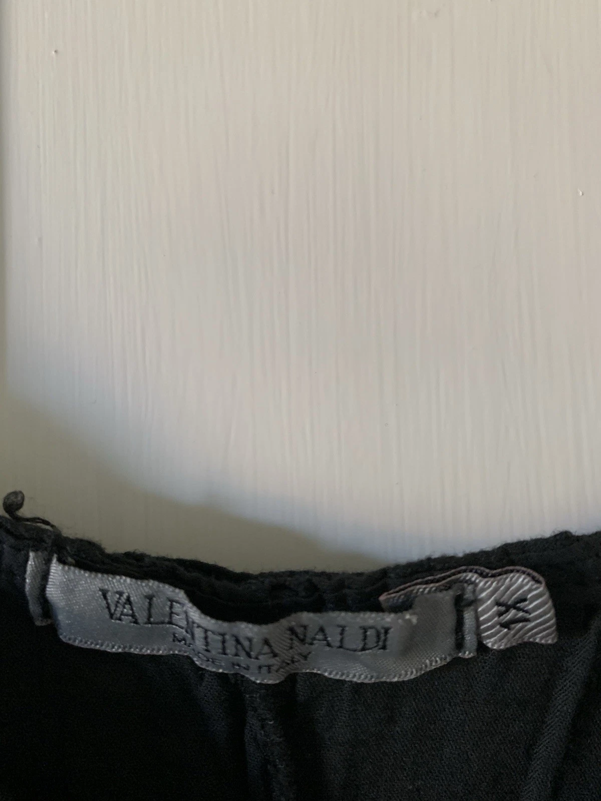 VALENTINO Nuovissimo abito sole midi Valentina Naldi 100% cotone nero ricamato taglia 1X