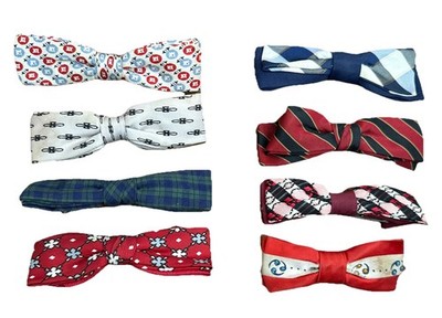 Vtg 8pc Youth Bow Ties Evergrip Jr & Beat Clip Clip On Bowtie 1960s
