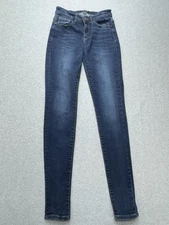 Judy Blue Jeans Womens 26x32 Skinny Fit Dark Wash Stretch Denim Casual JB82152DK