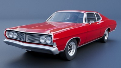 3d Printed 1/25 1968 Ford Galaxie 500 Fastback Model Kit
