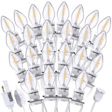 Christmas Village Lights,Accessory Cord with LED C7 Bulbs,Indoor Blow Mold Li...