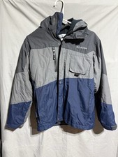 Columbia Youth Winter Coat Jacket Removable Liner 14-16 Ski Mask Blue Gray