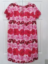 Talbots Women's Floral Print Summer Dress Hot Pinks S/S Knee NWT - Size 16P