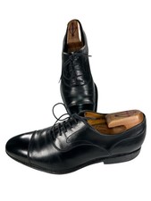 JALAN SRIWIJAYA Mens Size 8 M Black Leather Cap Toe Shoes