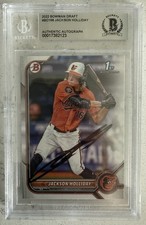 Jackson Holliday Auto Signed 2022 Bowman Draft 1st #BD-168 RC Baltimore Orioles
