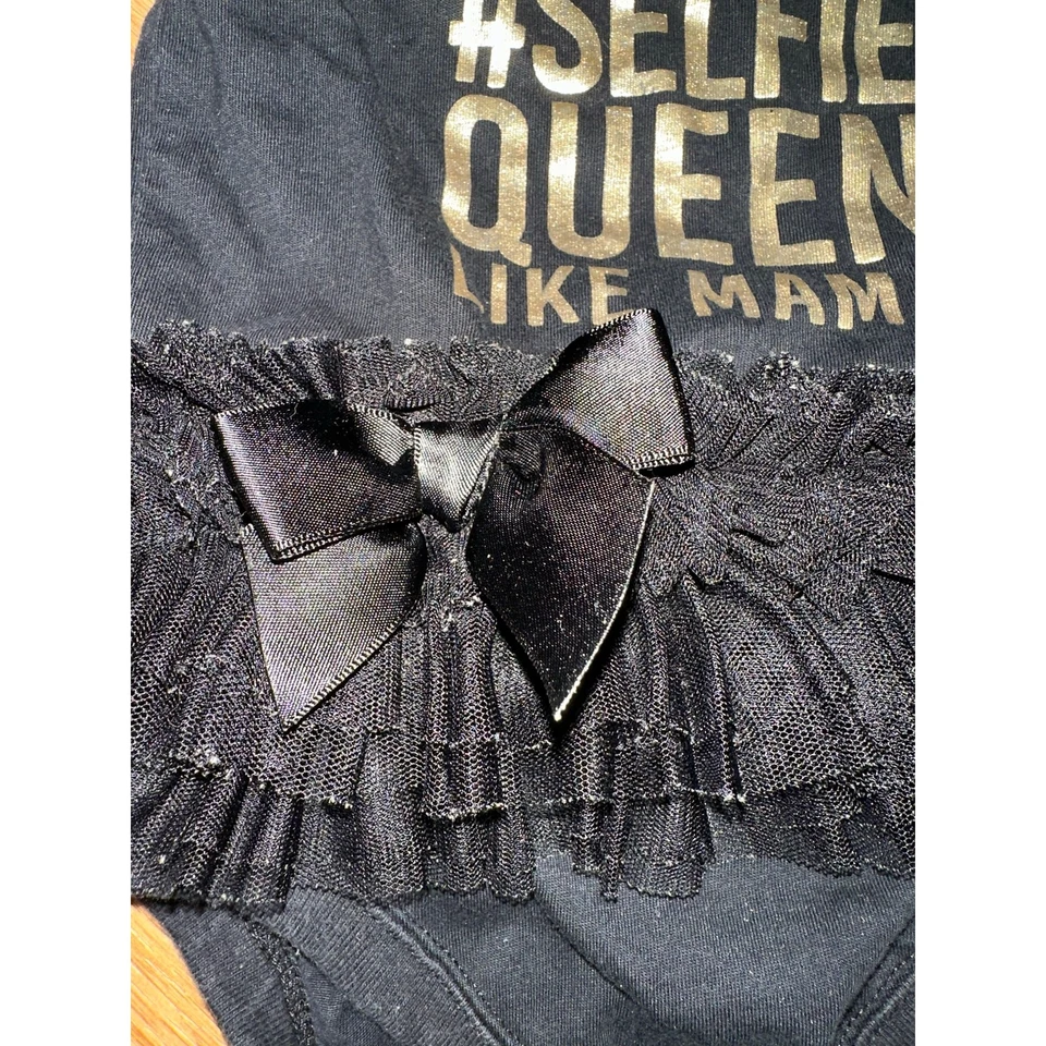 Body negro y dorado con falda tutú The Children’s Place #Selfie Queen Like Mama Foto 4 de 4