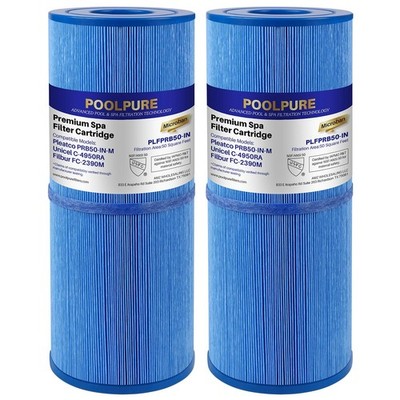 POOLPURE Antimicrobial Spa Filter Replacement for Pleatco PRB50-IN-M, 2PACK