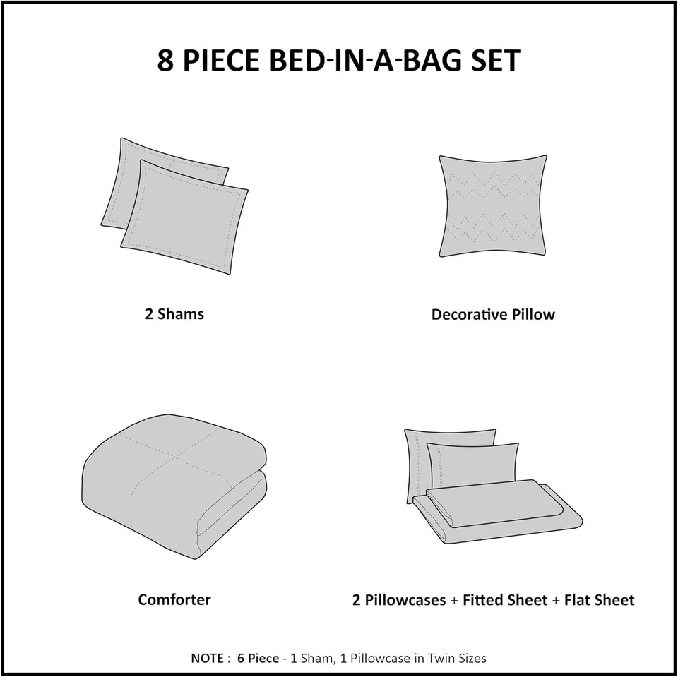 Juego de edredón Madison Park Essentials Claremont King, (104"x92"), floral púrpura Foto 3 de 4