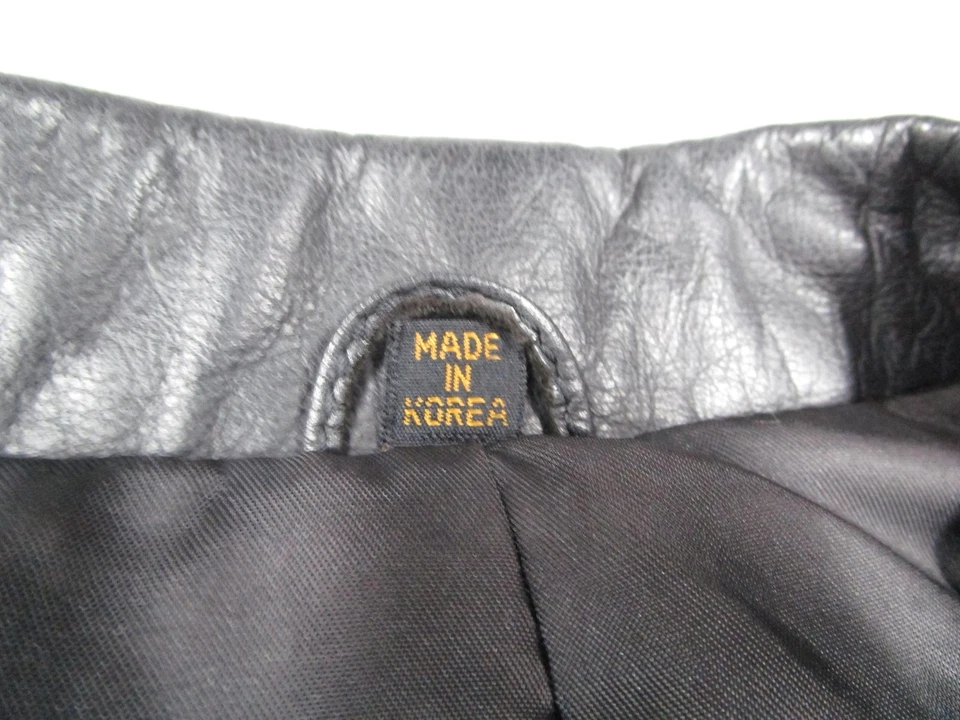 Pioneer Wear Leather Blazer Sport Coat Mens 40 Black Western Two Button Vintage - Image 4 of 4