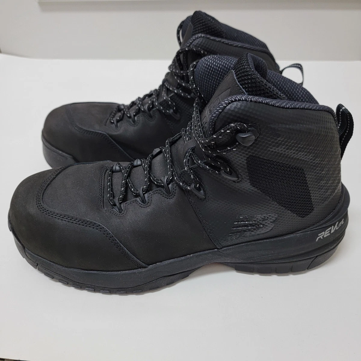 New Balance 989v1 Mens 11.5 2E Black Leather Composite Toe Industrial Work Boots