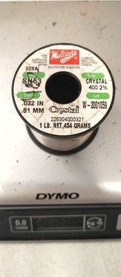1lbs Multicore Solder | SN63 Crystal 400 .032'' / 0.81mm  | New Old Stock