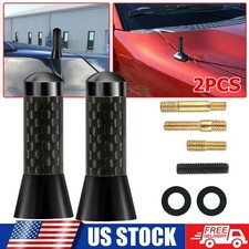 2x Black Carbon Fiber Short Antenna For Trd Sports Toyota 1.4 General Purpose 2x Black Carbon Fiber Short Antenna For Trd Sports Toyota 1.4 General Purpose