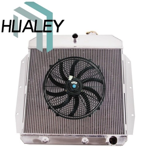 3 Row Aluminum Radiator+16" Fan For 19551959 Chevy GMC C/K 100/150