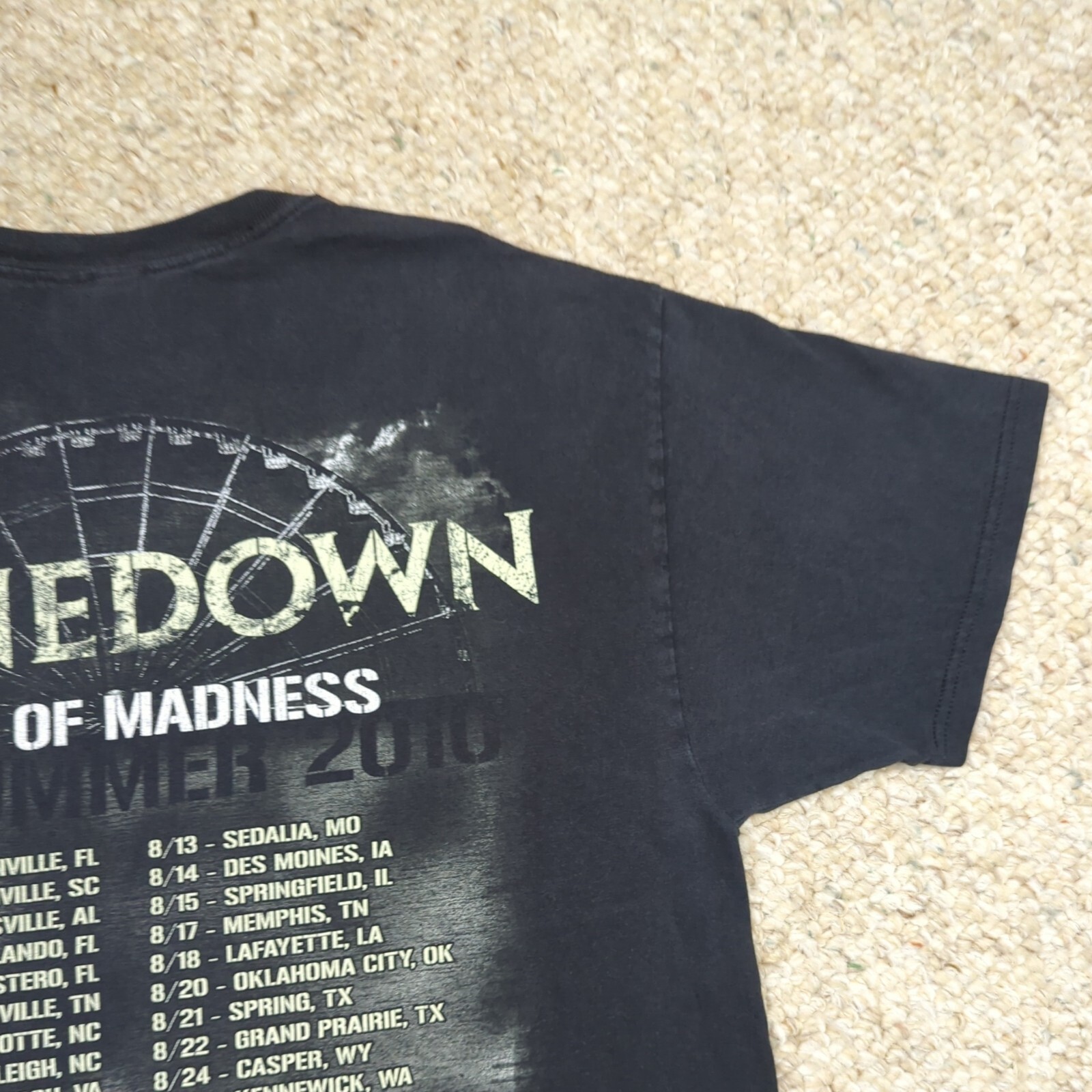 Vintage Y2K Shinedown TShirt Männer groß schwarz 2010 Carnival of