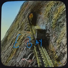 Foto ZAHNRADBAHN IN ESELWAND SCHWEIZ UM 1920 Magisches Laternendia