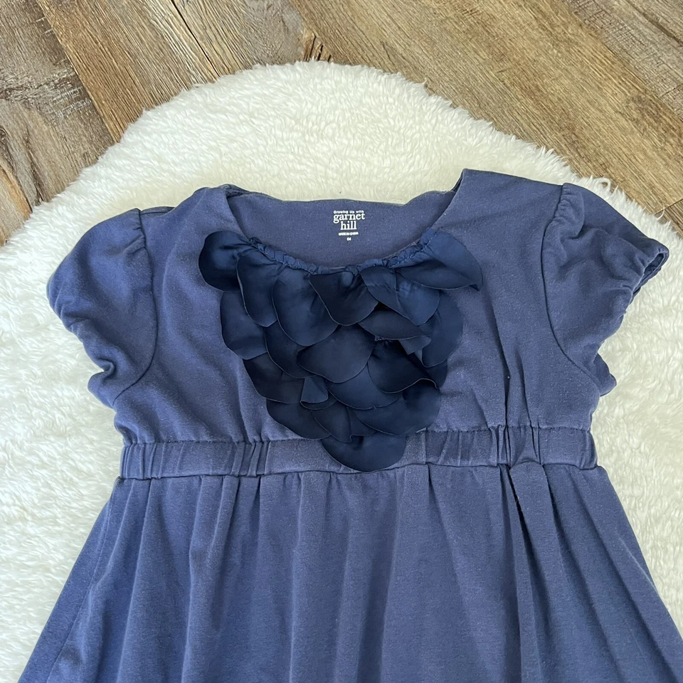 Vestido Garnet Hill para niñas talla 4 azul Foto 3 de 4