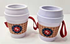 PAIR FISHER PRICE TEETHER RATTLE COFFEE CUPS DIFFERENT