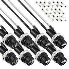 Panel Mount Fuse Holder 5x20 Mm 250v Ac 10a 125v Ac 15a 12v Dc Screw Cap Fuse Ho