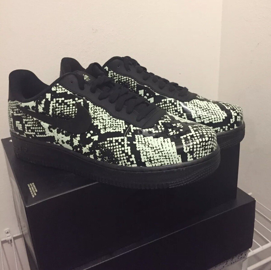 Nike AF1 Foamposite Pro Cup Frosted Spruce Black Snakeskin AJ3664