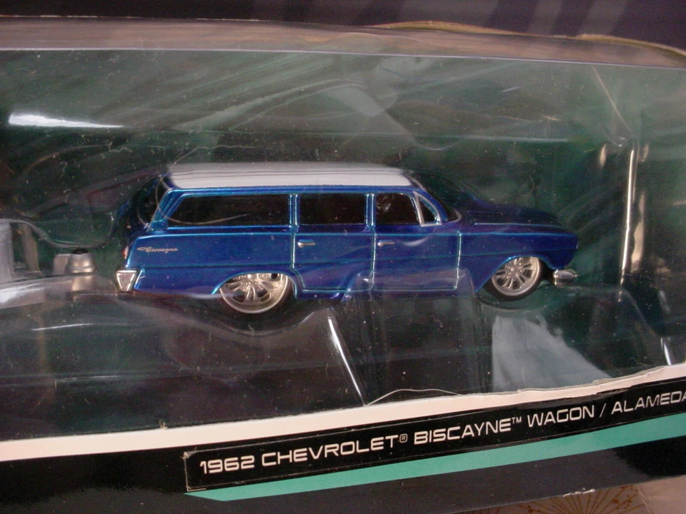 Chevrolet Biscayne 1962 vagón/remolque Alameda ✰azul/blanco✰Maisto remolque y marcha✰caja Foto 3 de 3