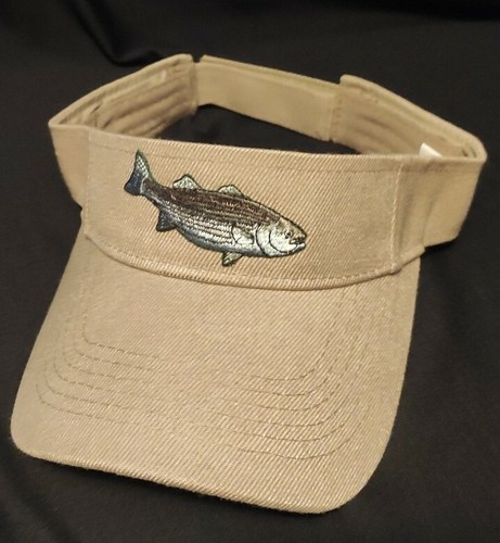 Striper Bass Fishing Sun Visor Hat 