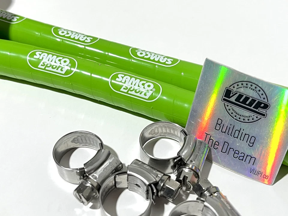 Samco Sport Silicone Fuel Hoses Kit Green for VW Golf MK2 G60 MK3 VR6 MK4 MK5 R - Image 2 of 4