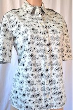 BALENCIAGA. PARIS LACE FRONT BUTTON-SHIRT SLEEVES SHIRT SIZE 38