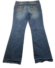 Tommy Hilfiger Freedom Boot Jeans Womens 16 Blue Denim Bootcut Flap Pockets L31