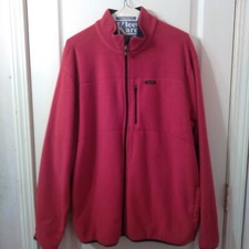 Ladies Izod Red Fleece Jacket Fits Xl