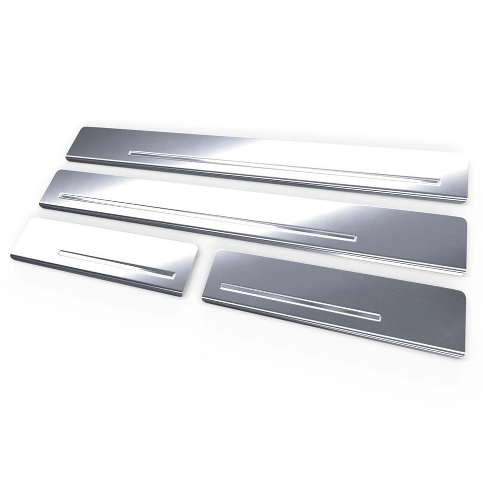 Protectores de acero para umbrales para Mitsubishi Colt I (2003-2008) satinado 1 - Imagen 2 de 4