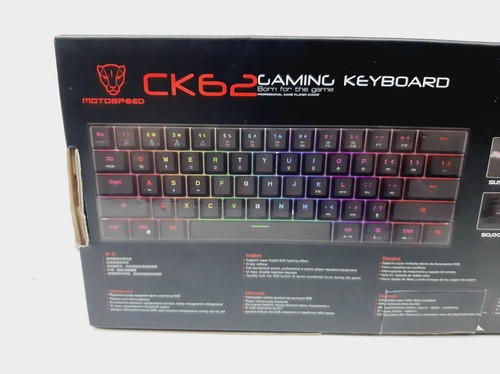 Mototspeed CK62 RGB Gaming Keyboard White with Red Switches - Picture 6 of 11